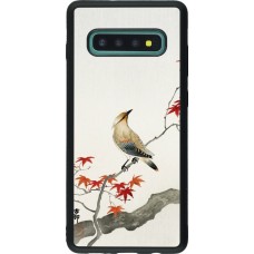 Coque Samsung Galaxy S10+ - Silicone rigide noir Japanese Bird