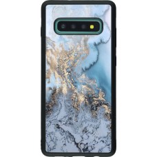 Coque Samsung Galaxy S10+ - Silicone rigide noir Marble 04