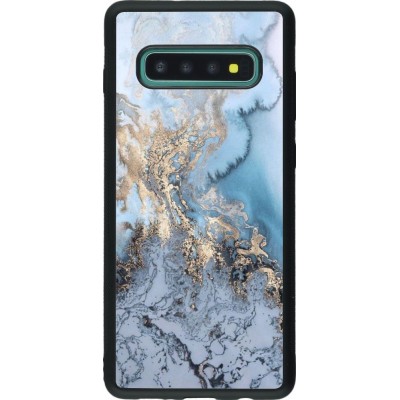 Coque Samsung Galaxy S10+ - Silicone rigide noir Marble 04