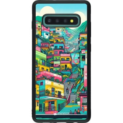 Coque Samsung Galaxy S10+ - Silicone rigide noir Medellin Comuna 13 Art