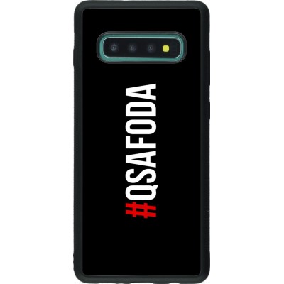 Coque Samsung Galaxy S10+ - Silicone rigide noir Qsafoda 1