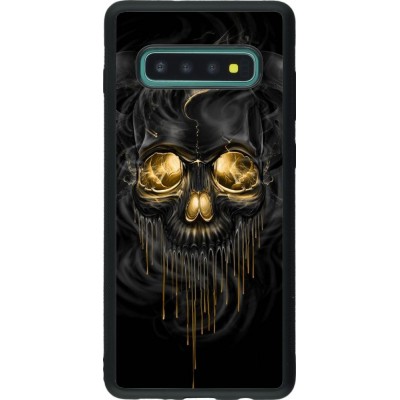 Coque Samsung Galaxy S10+ - Silicone rigide noir Skull 02