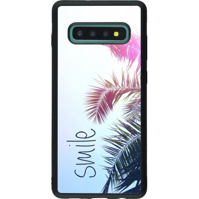 Coque Samsung Galaxy S10+ - Silicone rigide noir Smile 05