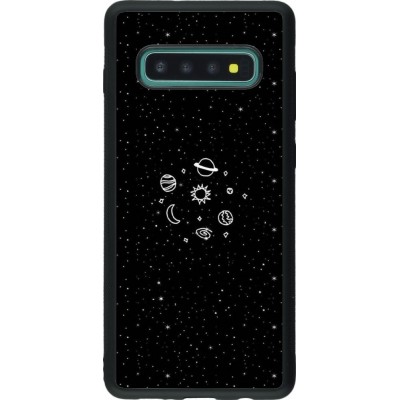 Coque Samsung Galaxy S10+ - Silicone rigide noir Space Doodle