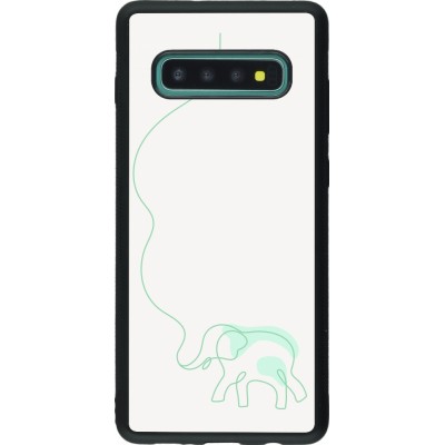 Coque Samsung Galaxy S10+ - Silicone rigide noir Spring 23 baby elephant