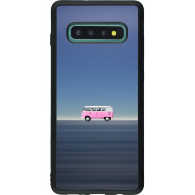 Coque Samsung Galaxy S10+ - Silicone rigide noir Spring 23 pink bus