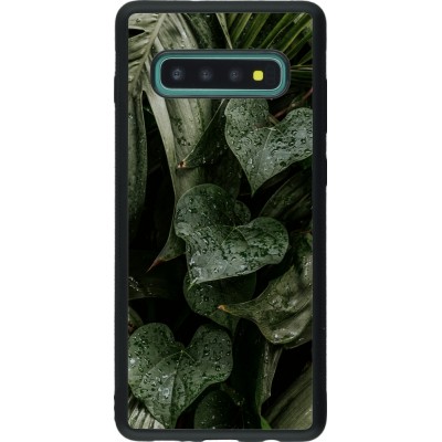 Coque Samsung Galaxy S10+ - Silicone rigide noir Spring 23 fresh plants