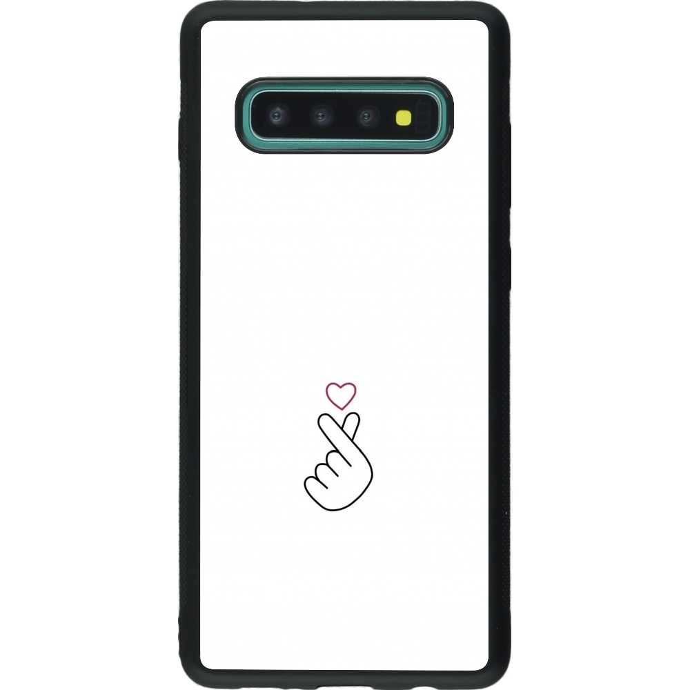 Coque Samsung Galaxy S10+ - Silicone rigide noir Valentine 2024 heart by Millennials