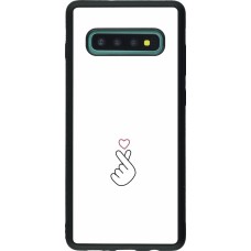 Coque Samsung Galaxy S10+ - Silicone rigide noir Valentine 2024 heart by Millennials