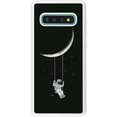 Coque Samsung Galaxy S10+ - Silicone rigide blanc Astro balançoire