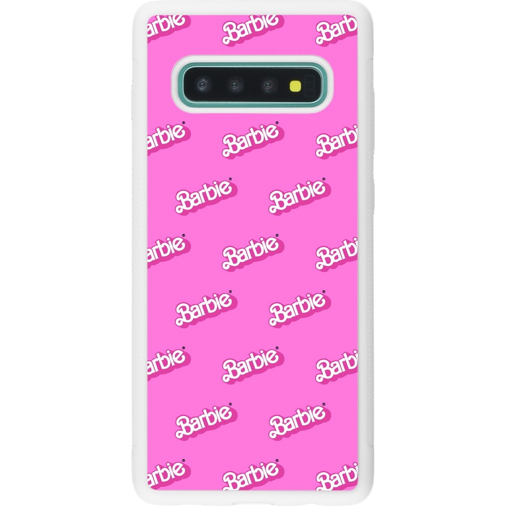 Coque Samsung Galaxy S10+ - Silicone rigide blanc Barbie Pattern