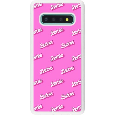 Coque Samsung Galaxy S10+ - Silicone rigide blanc Barbie Pattern