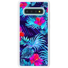 Coque Samsung Galaxy S10+ - Silicone rigide blanc Blue Forest