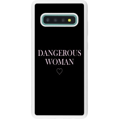 Coque Samsung Galaxy S10+ - Silicone rigide blanc Dangerous woman