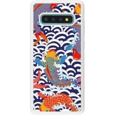 Coque Samsung Galaxy S10+ - Silicone rigide blanc Easter 2023 japanese fish