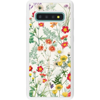 Coque Samsung Galaxy S10+ - Silicone rigide blanc Flora Botanical Wildlife