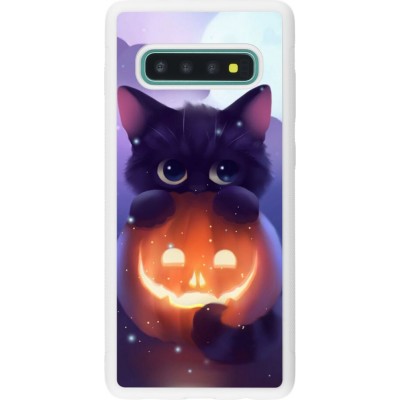 Coque Samsung Galaxy S10+ - Silicone rigide blanc Halloween 17 15