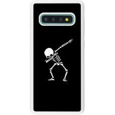 Coque Samsung Galaxy S10+ - Silicone rigide blanc Halloween 19 09