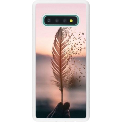 Coque Samsung Galaxy S10+ - Silicone rigide blanc Hello September 11 19