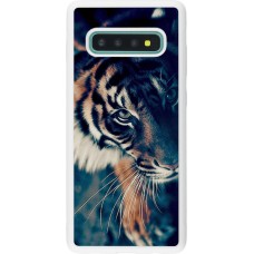 Coque Samsung Galaxy S10+ - Silicone rigide blanc Incredible Lion