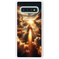 Coque Samsung Galaxy S10+ - Silicone rigide blanc Lueur Céleste Zenith