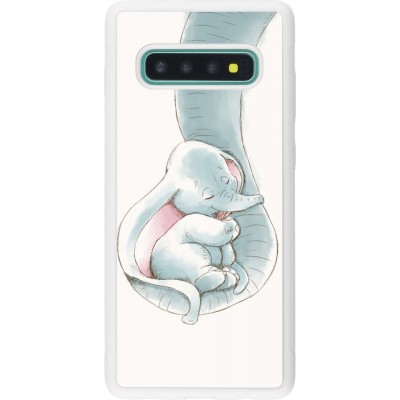 Coque Samsung Galaxy S10+ - Silicone rigide blanc Mom 1903