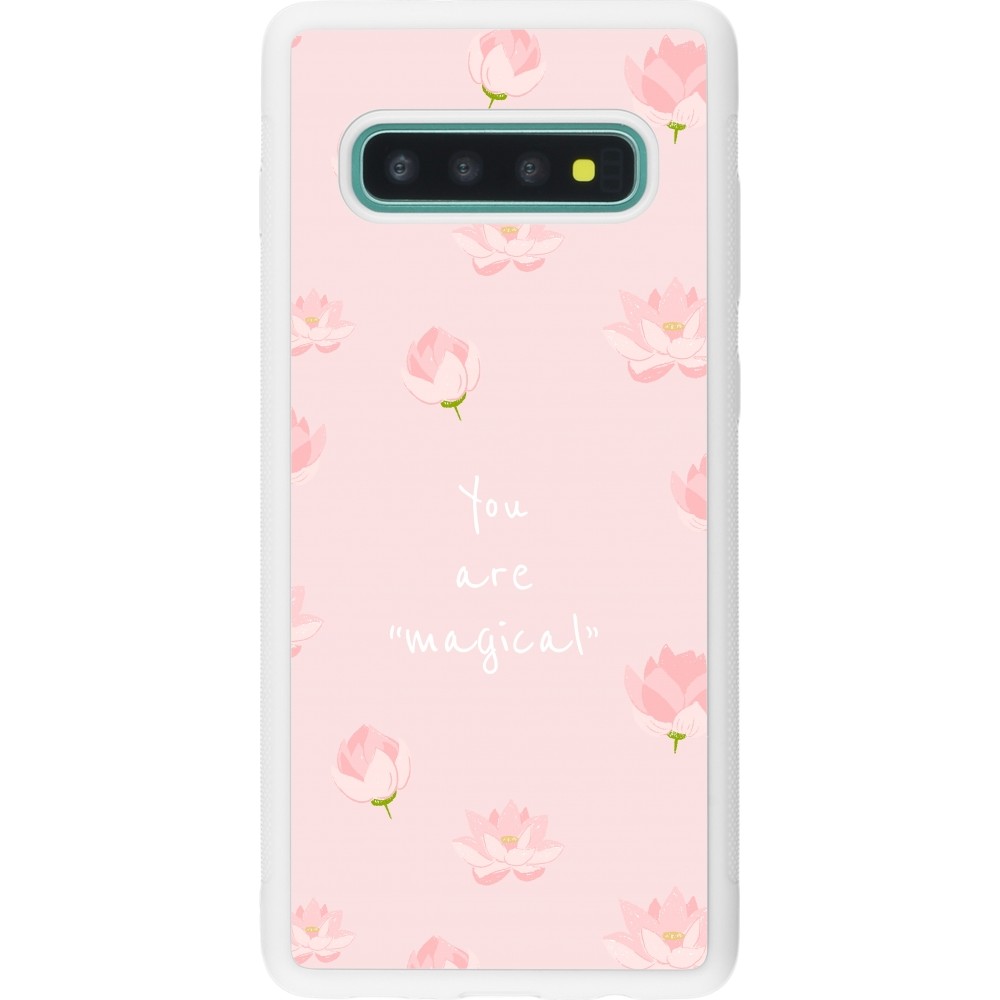 Coque Samsung Galaxy S10+ - Silicone rigide blanc Mom 2023 your are magical