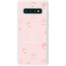 Coque Samsung Galaxy S10+ - Silicone rigide blanc Mom 2023 your are magical