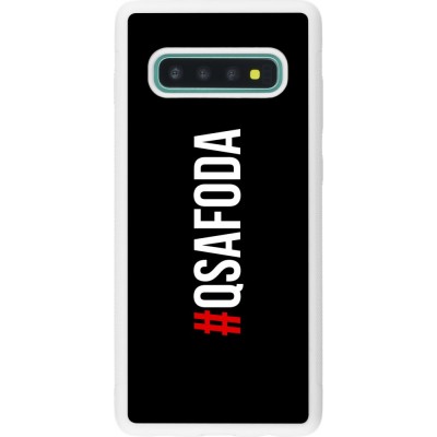 Coque Samsung Galaxy S10+ - Silicone rigide blanc Qsafoda 1