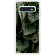 Coque Samsung Galaxy S10+ - Silicone rigide blanc Spring 23 fresh plants