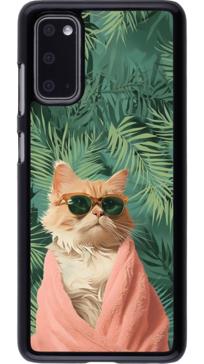 Coque Samsung Galaxy S20 - Cat Summer Palms