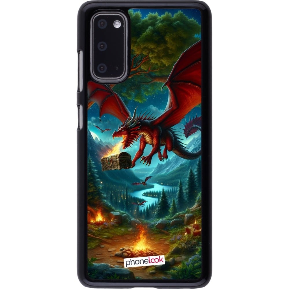 Coque Samsung Galaxy S20 - Dragon Volant Forêt Trésor