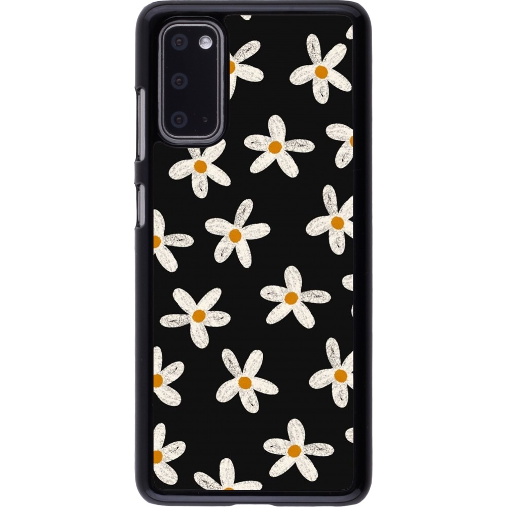 Coque Samsung Galaxy S20 - Easter 2024 white on black flower