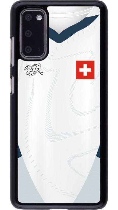 Coque Samsung Galaxy S20 - Maillot de football Suisse Extérieur personnalisable