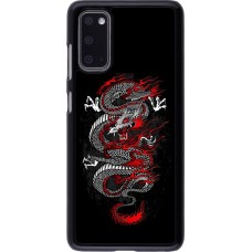 Coque Samsung Galaxy S20 - Japanese style Dragon Tattoo Red Black