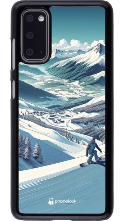 Coque Samsung Galaxy S20 - Snowboarder Montagne