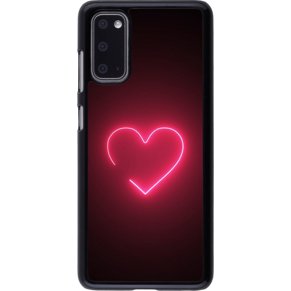 Coque Samsung Galaxy S20 - Valentine 2023 single neon heart