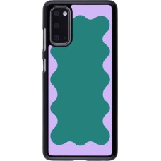 Coque Samsung Galaxy S20 - Wavy Rectangle Green Purple