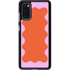 Coque Samsung Galaxy S20 - Wavy Rectangle Orange Pink