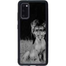 Coque Samsung Galaxy S20 - Silicone rigide noir Angry lions