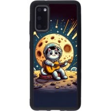 Coque Samsung Galaxy S20 - Silicone rigide noir AstroCat RockLune