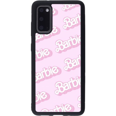 Coque Samsung Galaxy S20 - Silicone rigide noir Barbie light pink pattern