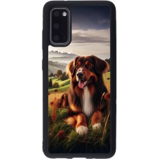 Coque Samsung Galaxy S20 - Silicone rigide noir Chien Campagne Suisse