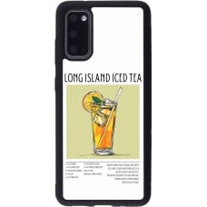 Coque Samsung Galaxy S20 - Silicone rigide noir Cocktail recette Long Island Ice Tea