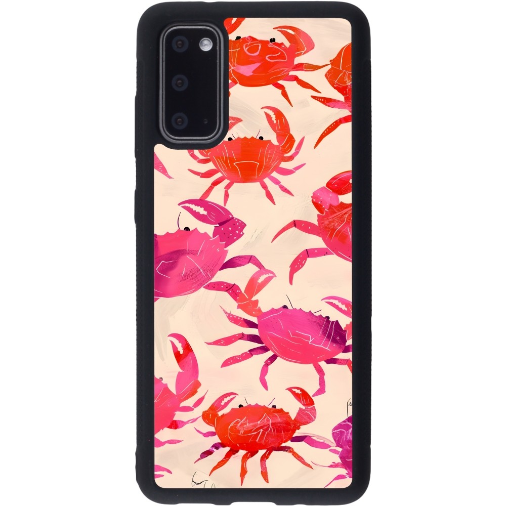 Coque Samsung Galaxy S20 - Silicone rigide noir Crabs Paint