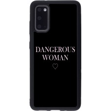 Coque Samsung Galaxy S20 - Silicone rigide noir Dangerous woman