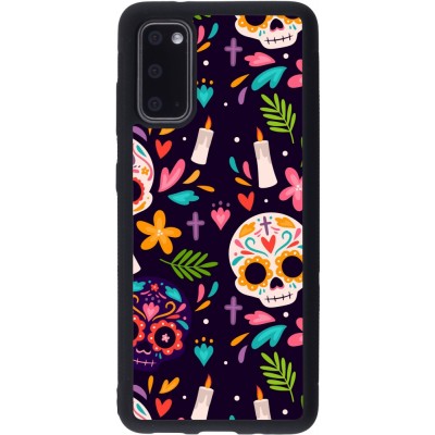 Coque Samsung Galaxy S20 - Silicone rigide noir Halloween 2023 mexican style