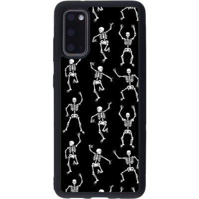 Coque Samsung Galaxy S20 - Silicone rigide noir Halloween 2024 dancing skeleton