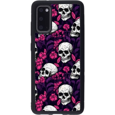 Coque Samsung Galaxy S20 - Silicone rigide noir Halloween 2024 romantic skulls