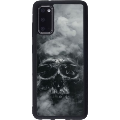 Coque Samsung Galaxy S20 - Silicone rigide noir Halloween 2024 smoky skull